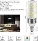 (FREE PRODUCT QTY.: 10) E12 LED Corn Bulbs1500LM, Daylight White 6000K LED Bulbs (4 Pack)