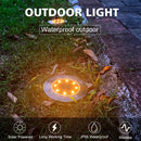 (FREE PRODUCT QTY.: 10)Solar Ground Lights OutdoorWaterproof IP65 (8 Pack Warm White)