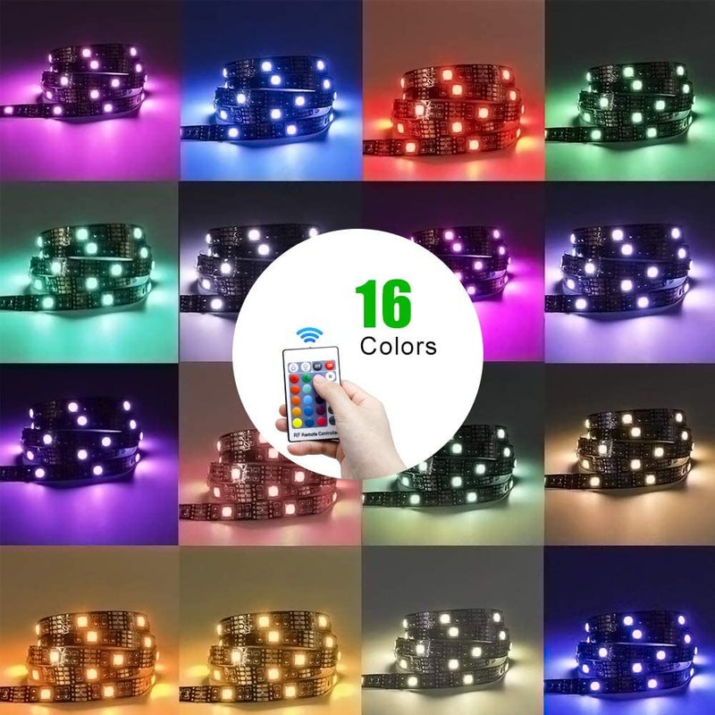 TV LED Bright Light Strip Decor Neon Remote Control USB All Colors 1M 3FT  Colors