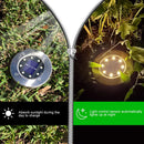 (FREE PRODUCT QTY.: 5) Outdoor Solar Ground Landscape Light with Sensor Warm White (10-Pack)