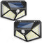 (FREE PRODUCT QTY.: 20)100 LED Solar Wall Light with 270° Wide Angle, IP65 Waterproof (2 Pack)