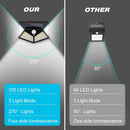 (FREE PRODUCT QTY.: 20)100 LED Solar Wall Light with 270° Wide Angle, IP65 Waterproof (2 Pack)