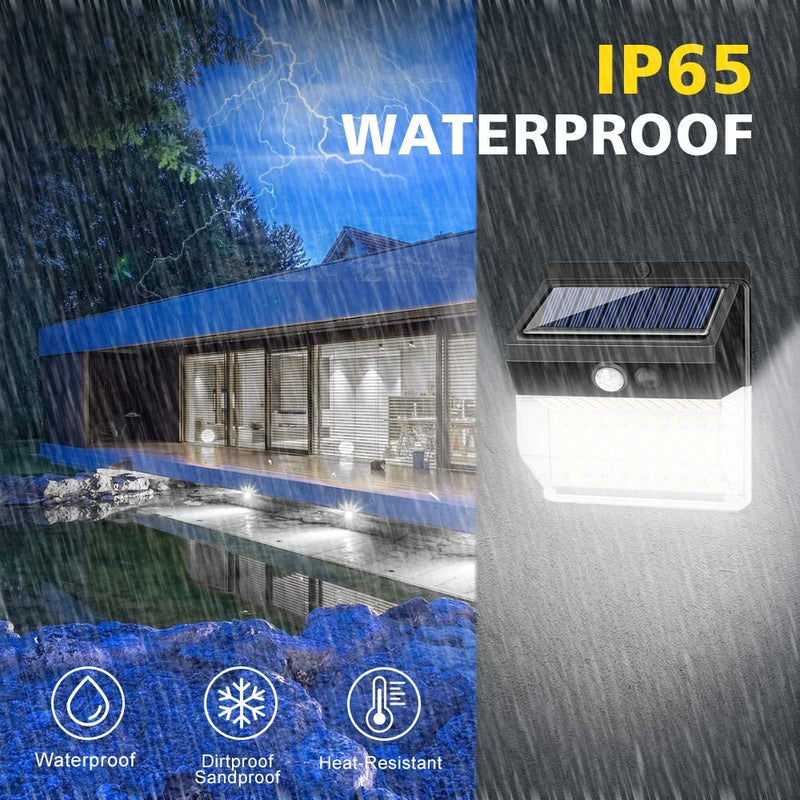 (FREE PRODUCT QTY.: 10) Solar Motion Light 136LEDs IP65 Waterproof Security LED Wall Lights (2 Pack)