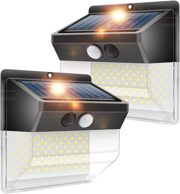 (FREE PRODUCT QTY.: 5) Solar Motion Light 172LEDs IP65 Waterproof Security LED Wall Lights (2 Pack)
