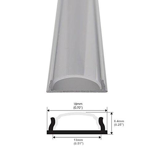 5Pack 1Meter (40'') Ultra-Thin Silver Bendable Aluminum Channel System for LED Strip Installations