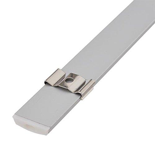 5Pack 1Meter (40'') Ultra-Thin Silver Bendable Aluminum Channel System for LED Strip Installations