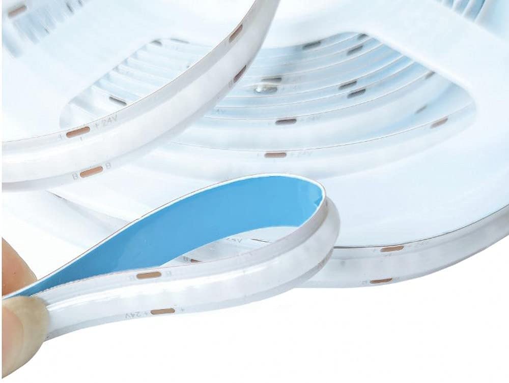 Multi-colors FCOB LED Strip 16.4FT/5M Dot Free 840LEDs/M 14W/M 24V RGB LED Light Tape