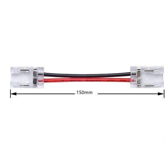 10PCS PACK COB LED Strip Connectors Solderless Snap Down 2 Conductors Connectors for 8mm 10mm Wide COB Flex LED Strips