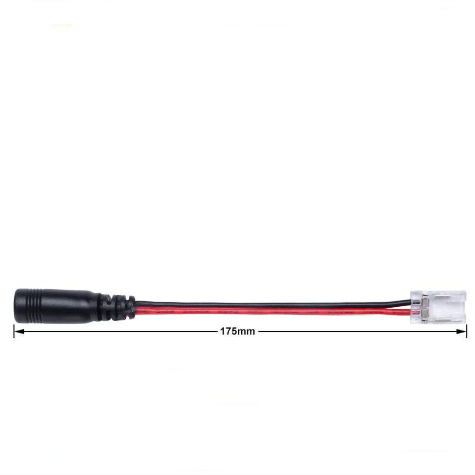10PCS PACK COB LED Strip Connectors Solderless Snap Down 2 Conductors Connectors for 8mm 10mm Wide COB Flex LED Strips
