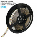 12V Dimmable SMD3528-1200 Double Row Flexible LED Strips 240 LEDs 1200lm Per Meter 15mm Width