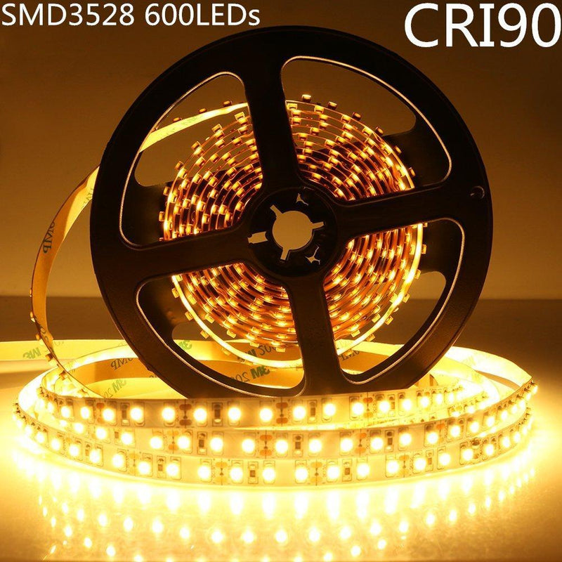 High CRI 90 LED light strips 5Meter (16.4ft) SMD3528-600 120 LEDs 600lm/Mtr Flexible LED Strips