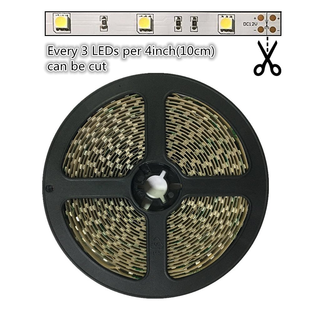 High CRI 90 LED strip, 5Meter Roll SMD5050-150 30 LEDs 450lm Per Meter 12V LED Strip Light,10mm Wide Tape