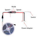16.4FT (5Meters) 24VDC Chasing LED Light Strip Kit w/ SMD2835 120LEDs 12Watt per Meter Flex LED Tape and Mini Inline Controller