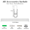 5Pack 3.3ft/1M RGB LED Light Bar Kit Hanging Crystal Linear Light w/ 6mm RGB LED Strip inside