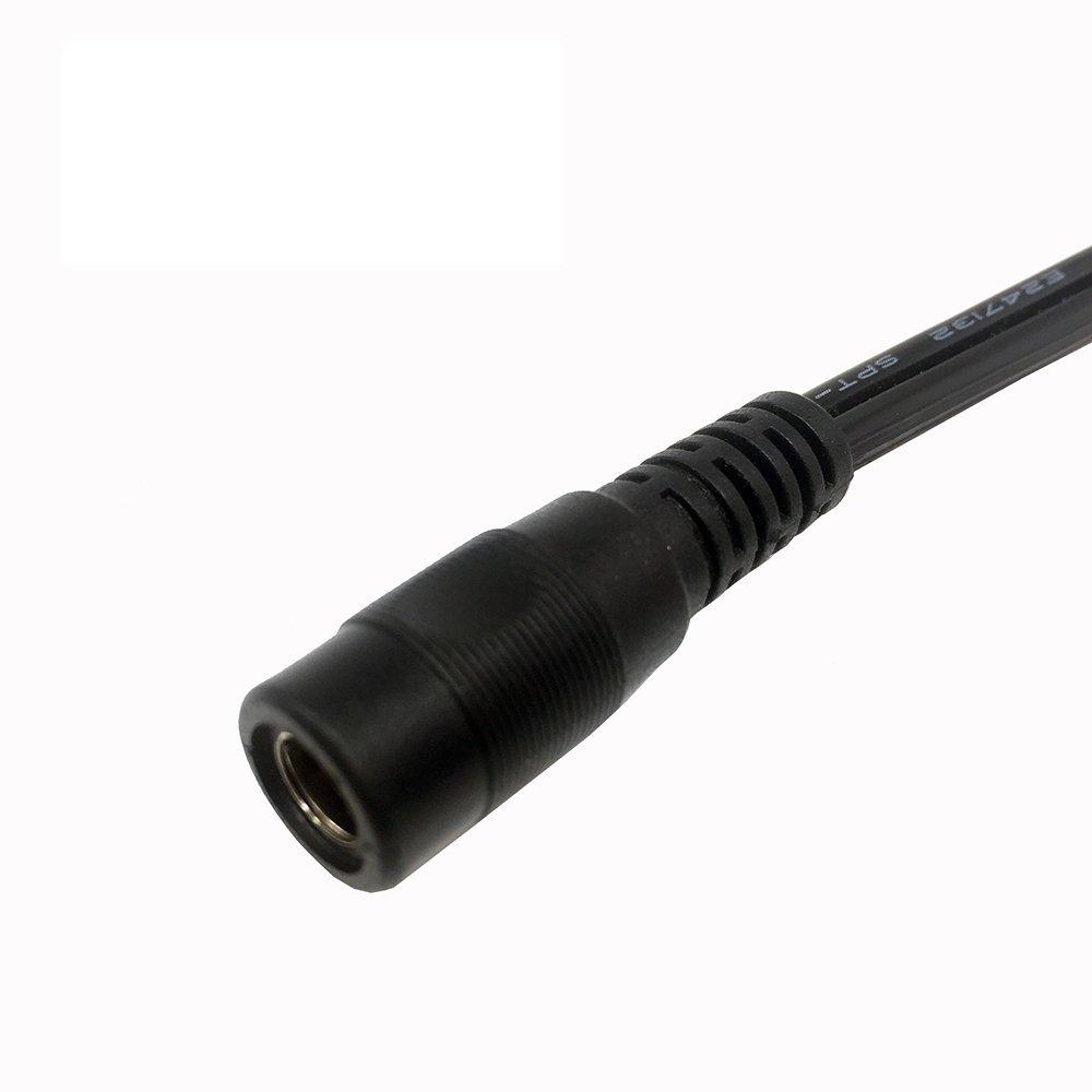 DC5.5x2.1mm Female to Female Power Cable Extension 18AWG Plug Cable Jumper Connector for LED Strip, IP Camera, Power Supply, AC DC Adapter