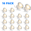 16 Pack Outdoor Recessed LED Deck Lights Kits IP67 Waterproof Inground LED Step Lights Kit for Garden, Yard, Steps, Bath Room and Kitchen