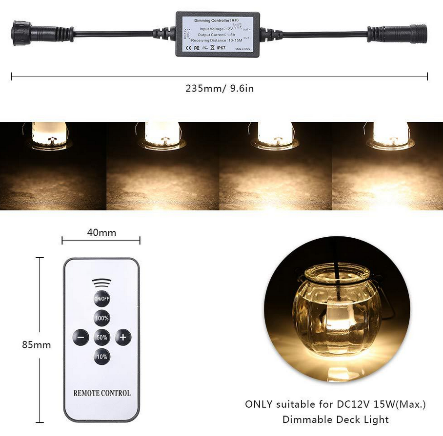 16 Pack Outdoor Recessed LED Deck Lights Kits IP67 Waterproof with Black Protection Shell LED Step Lights Kit for Garden/Yard/Steps/Bath Room/Kitchen