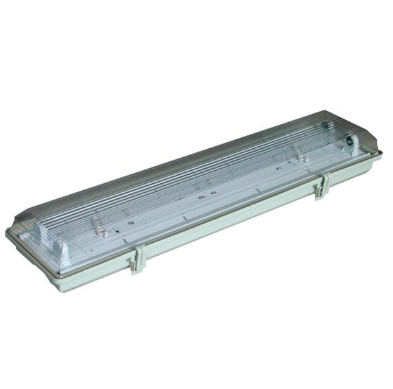 Stripe Clear Cover T8 LED Tube Lights with Striped Clear Tri-proof T8 Tube Fixture for Double Tube