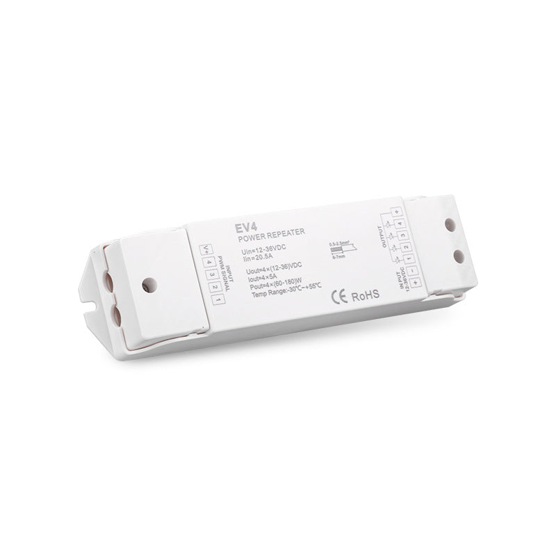 EV4 RGBW RGBWW Amplifier 4 Channel 12V-36V Signal Repeater