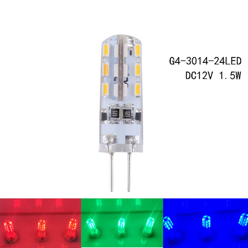 AC/DC 12V 24 SMD3014 G4 LED Lamp, 1.5W, Side-Pin, 10W Halogen G4 Bulb