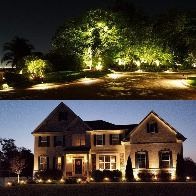 T-SUN RGBW Low Voltage Landscape Light Flood Lights Spotlight Outdoor  Uplighting Indoor LED 12V Color Changing Spot Lights Remote Control 20 LED