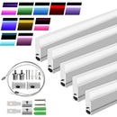 5Pack 3.3ft/1M RGB LED Light Bar Kit Hanging Crystal Linear Light w/ 6mm RGB LED Strip inside