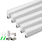 5Pack 3.3FT/1M Crystal Aluminum Channel w/ Acrylic Frosted Covers for LED Strip Lights Installation