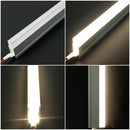 5Pack 3.3FT/1M Crystal Aluminum Channel w/ Acrylic Frosted Covers for LED Strip Lights Installation