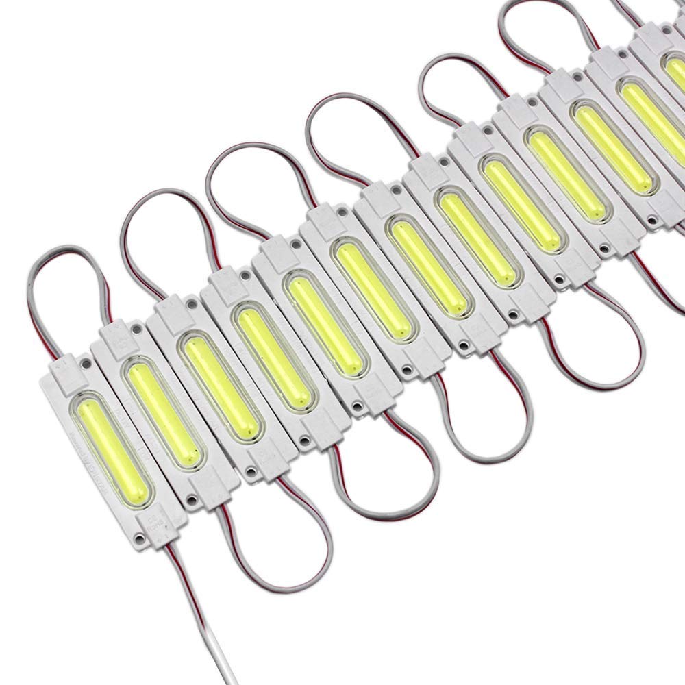 20pcs/pack LED Modules String with COB 2W LED 160°Beam DC12V 100LM 2W Module Light Waterproof IP65 with Adhesive Tape Back