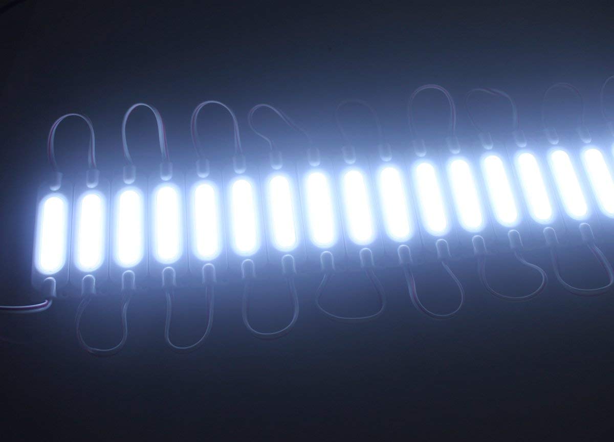 20pcs/pack LED Modules String with COB 2W LED 160°Beam DC12V 100LM 2W Module Light Waterproof IP65 with Adhesive Tape Back