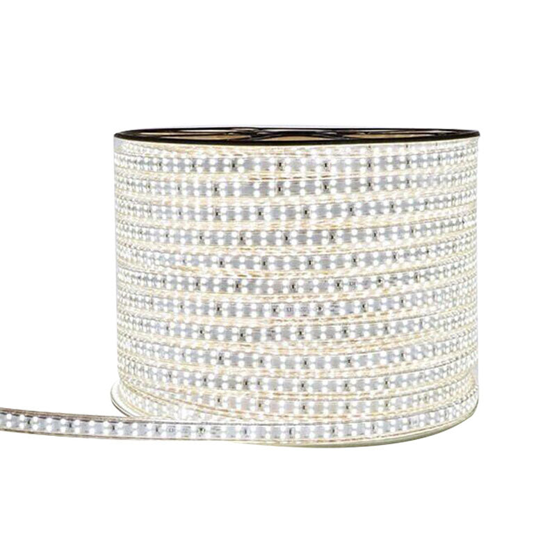 Free Shipping AC 110V 220V SMD2835 High Voltage Flat Strip Light 180 LEDs Per Meter Double Row with the power plug