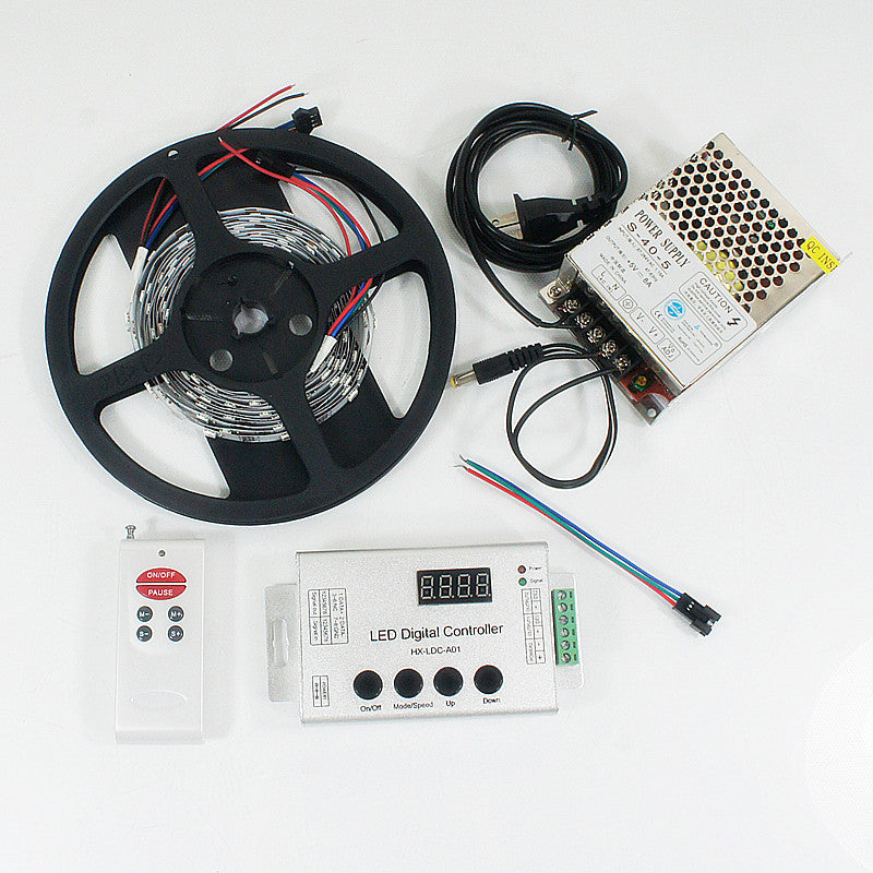 DC 5V SK6812 Individually Addressable LED Strip Light, 16.4FT/5M 5050 RGB Pixel LED Strip Kit with 150LEDs