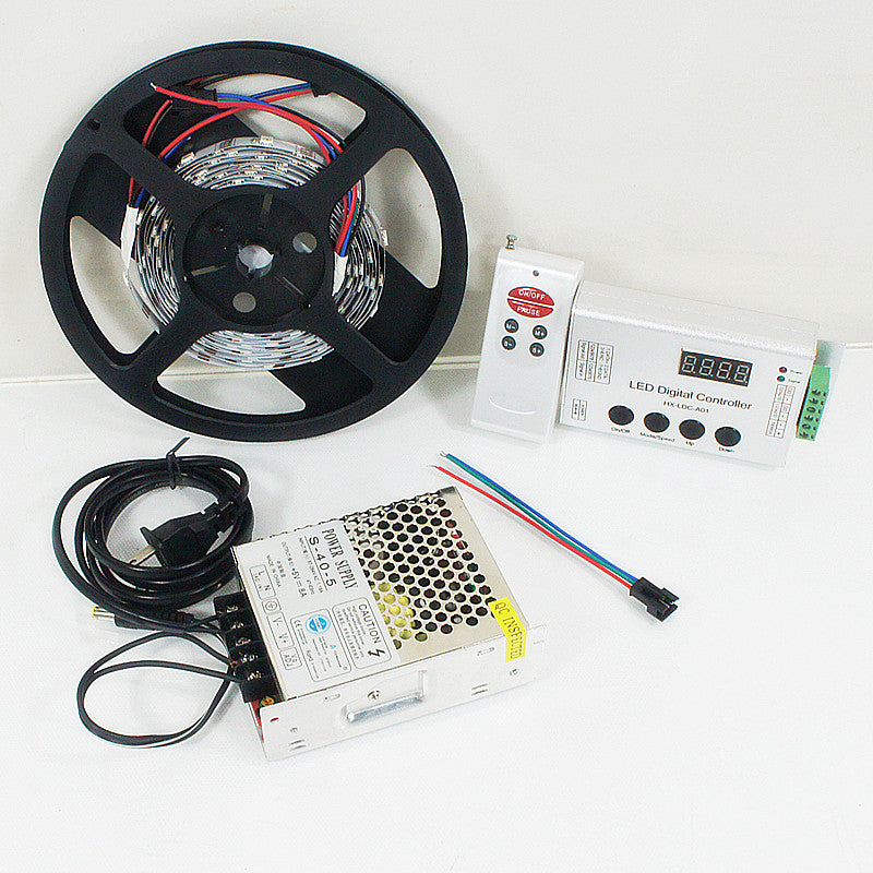 DC 5V SK6812 Individually Addressable LED Strip Light, 16.4FT/5M 5050 RGB Pixel LED Strip Kit with 150LEDs