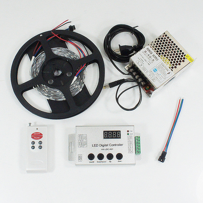DC 5V SK6812 Individually Addressable LED Strip Light, 16.4FT/5M 5050 RGB Pixel LED Strip Kit with 150LEDs