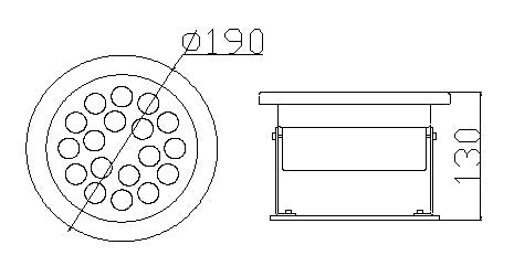 Free Shipping 4 Pack 18W LED Under Water Light, Stainless Steel Housing, 190mm in Diameter, Single Color DC24V, IP68 Waterproof Fountain Light