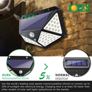 4 Pack Solar Lights Outdoor 100 LED IP65 Waterproof Solar Motion Sensor Security Lights