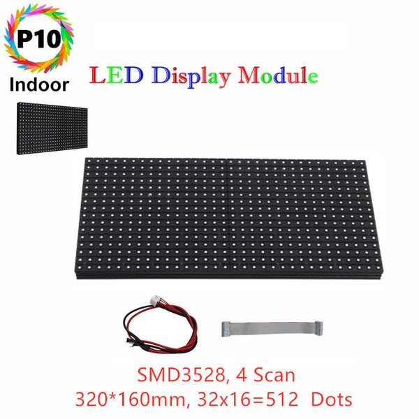 M-ID10 P10 Normal Indoor Series LED Module, Full RGB 10mm Pixel Pitch LED Display Tile in 320*160mm with 512 dots, 1/8 Scan, 800 Nits for indoor Display