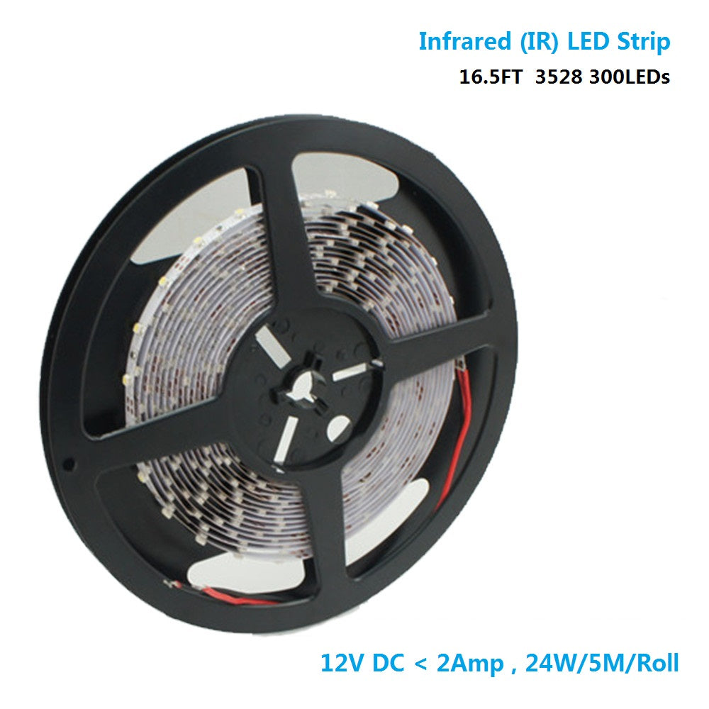 DC12V SMD2835-300-IR InfraRed 850nm, 940nm IR LED Strip Lighting, 60LEDs <6W Meter LED Tape