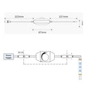 DC 12V-24V 6Amp Rotary Switch Inline Dimmer