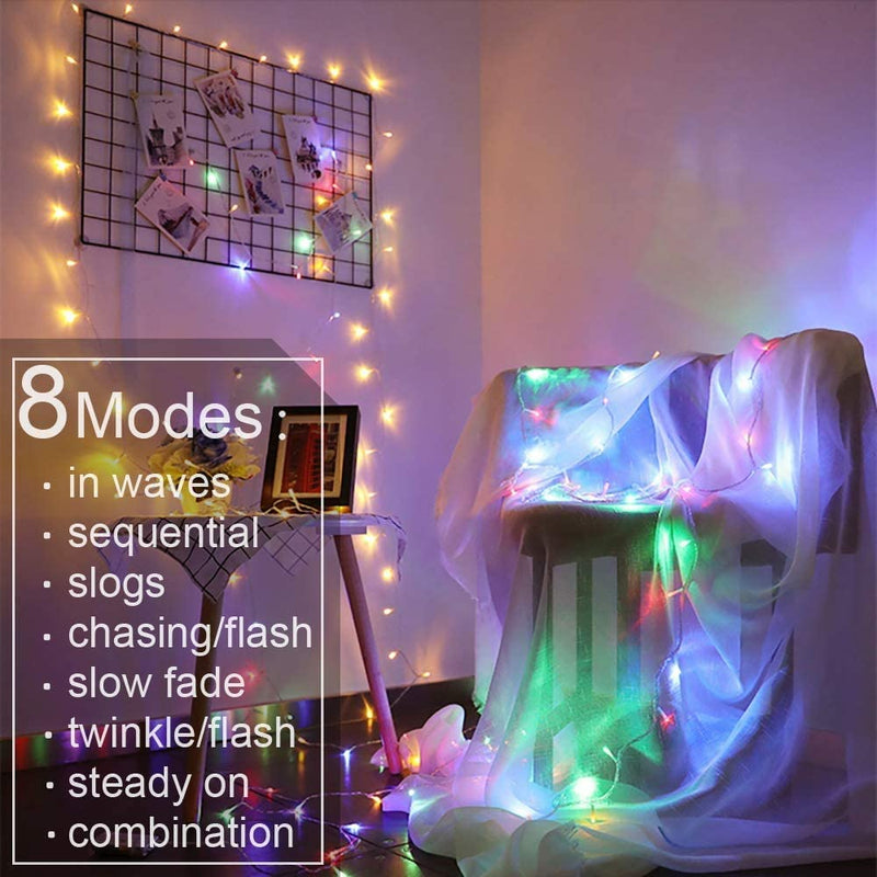300 LED Curtain Lights 9.8FT by 9.8FT, 8 Lighting Modes Multi-color Window Curtain String Lights with Remote USB Powered, Home Party Christmas Bedroom Indoor Outdoor Decor