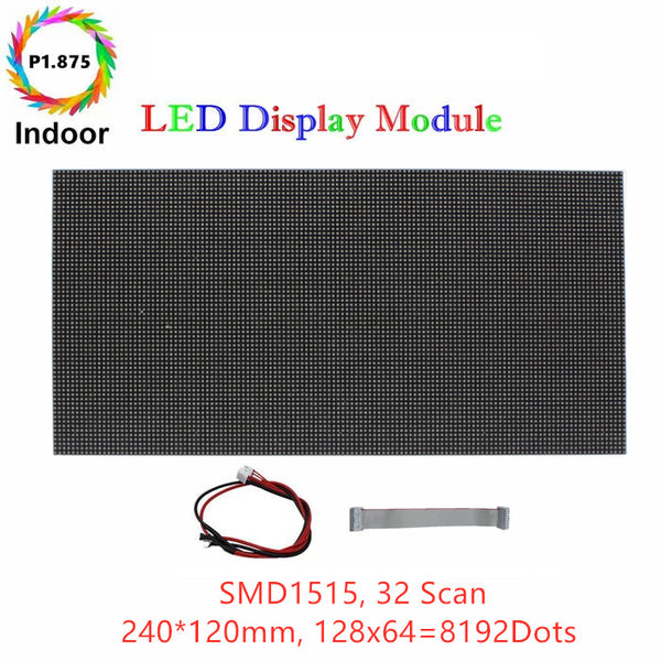M-HD1.8 High Definition P1.875 (1.875mm) Small Pixel Pitch Indoor LED Module, Full RGB Pixel LED Tile in 240*120mm w/ 8192 dots, 1/32 Scan, 800 Nits