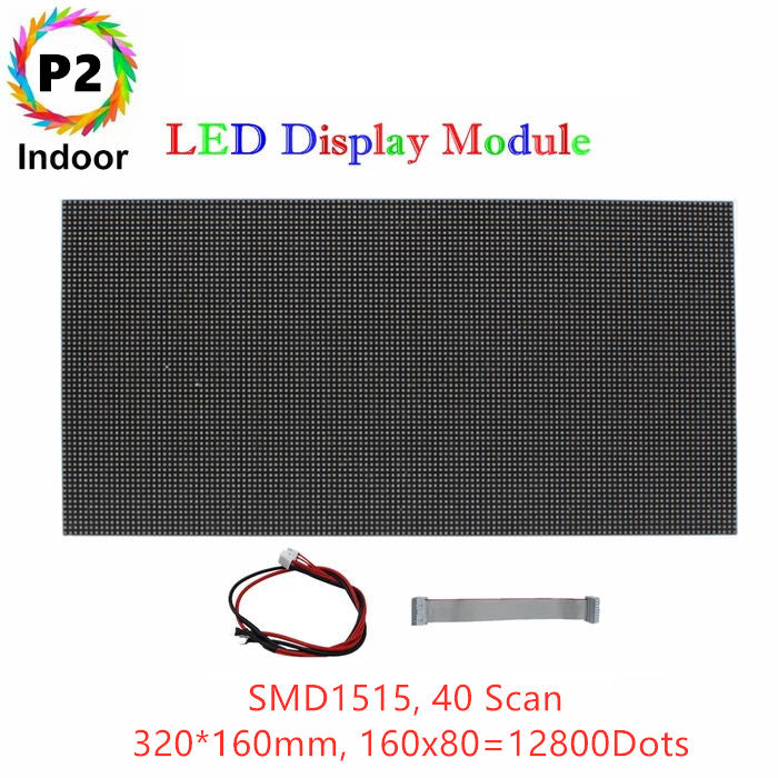 M-HD2L High Definition P2 (2mm) Small Pixel Pitch Indoor LED Module,Full RGB Pixel LED Tile in 320*160mm with 12800 dots, 1/40 Scan, 600 Nits for indoor Display