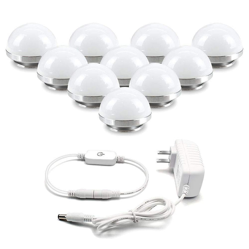 2024 New Hollywood Style Led Vanity Mirror Lights Kit - With 10 Dimmable  Light Bulbs For Makeup Dressing Table And Power Supply, Plug-in Lighting Fi
