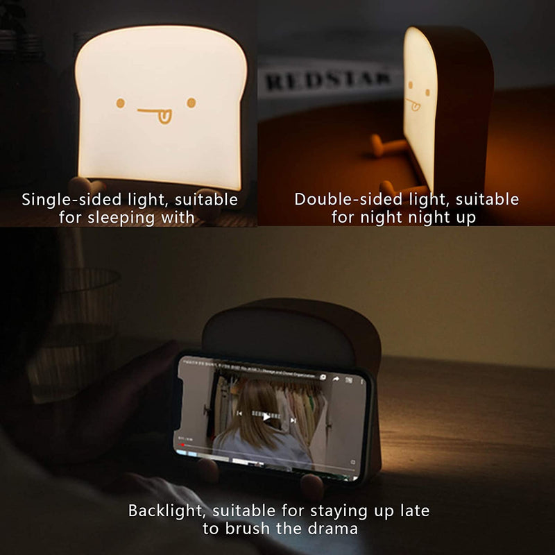 Meme Toast Bread LED Night Light Rechargeable Desk lamp with Timer for –  LEDLightsWorld