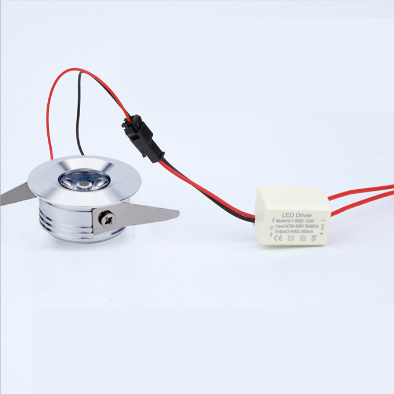 1x3W LED Downlight - Diameter 40mm - 30 Degree Mini Recessed LED Light Small Ceiling Downlight Cabinet LED Light with LED Driver