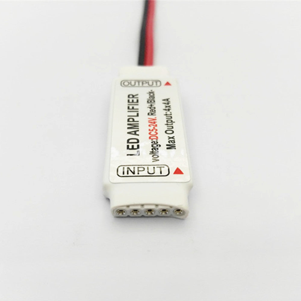 Mini RGBW Amplifier 4 Channel for 12V or 24V RGBW / RGBWW Color LED Flexible Strip Lights