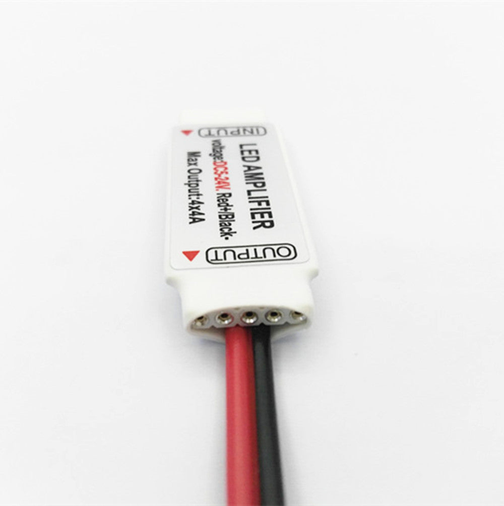 Mini RGBW Amplifier 4 Channel for 12V or 24V RGBW / RGBWW Color LED Flexible Strip Lights