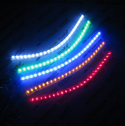 PVC Flexible Motorcycle LED Strip, 24/48/96/120 LEDs, 12V