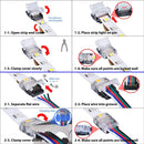 10pcs 12MM 5PIN RGBW LED Strip Connector fit for 12mm Wide PCB LED Strip