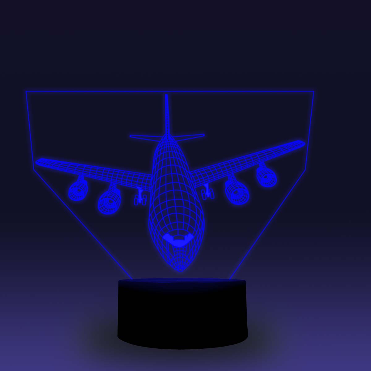 Transportation Images 3D Illusion LED Night Light w/  16 Colors Remote Touch Switch Adjustable Brightness for Kids Bedroom Decoration